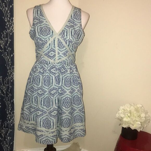 Altar’d State Geometric Fit & Flare Dress Sleeveless sz M FLAW - Picture 1 of 7